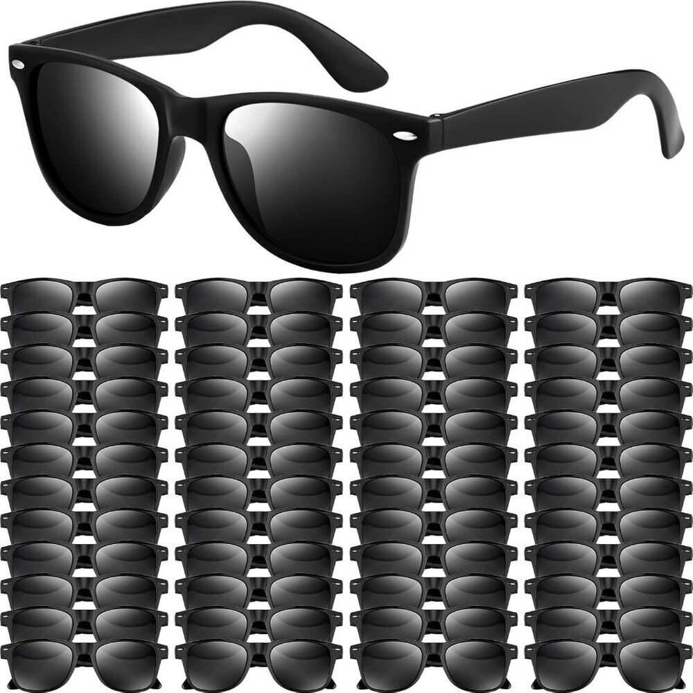 Black Sunglasses Bulk Pack Kids Adults UV400 Retro Party Beach Accessories